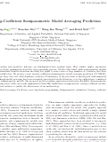 Cover page: Varying-Coefficient Semiparametric Model Averaging Prediction