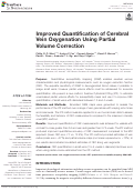 Cover page: Improved Quantification of Cerebral Vein Oxygenation Using Partial Volume Correction