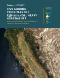 Cover page: Five Guiding Principles for Effective Voluntary Agreements: A Case Study on VAs for Water and Habitat in California’s Bay-Delta Watershed