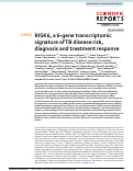 Cover page: RISK6, a 6-gene transcriptomic signature of TB disease risk, diagnosis and treatment response
