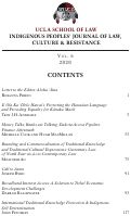 Cover page: Table of Contents