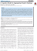 Cover page: A cognitive model for aggregating people's rankings.