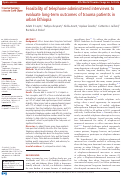 Cover page: Feasibility of telephone-administered interviews to evaluate long-term outcomes of trauma patients in urban Ethiopia