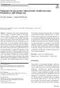 Cover page: Endpoints for geroscience clinical trials: health outcomes, biomarkers, and biologic age