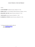 Cover page: Arsenic chemistry in soils and sediments