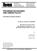 Cover page: How Housing Busts End: Home Prices, User Cost, and Rigidities During Down Cycles