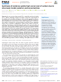 Cover page: Synthesis of evidence yields high social cost of carbon due to structural model variation and uncertainties.