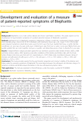 Cover page: Development and evaluation of a measure of patient-reported symptoms of Blepharitis