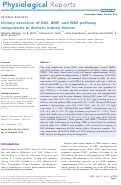 Cover page: Urinary excretion of RAS, BMP, and WNT pathway components in diabetic kidney disease