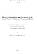 Cover page: Electrical Stimulation and Recording of the Spinal Cord for Autonomic Neuromodulation