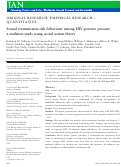Cover page: Sexual transmission‐risk behaviour among HIV‐positive persons: a multisite study using social action theory