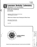 Cover page: Effectiveness of Radon Control Techniques in Fifteen Homes