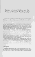 Cover page: Leonor López de Córdoba and the Poetics of Women's Autobiography