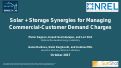 Cover page: Solar + Storage Synergies for Managing Commercial-Customer Demand Charges