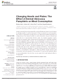 Cover page: Changing Hearts and Plates: The Effect of Animal-Advocacy Pamphlets on Meat Consumption.