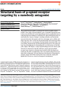 Cover page: Structural basis of μ-opioid receptor targeting by a nanobody antagonist.