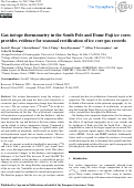 Cover page: Gas isotope thermometry in the South Pole and Dome Fuji ice cores provides evidence for seasonal rectification of ice core gas records