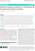 Cover page: Realistic boundary conditions in SimVascular through inlet catheter modeling