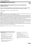 Cover page: Traditional Mexican dietary pattern and cancer risk among women of Mexican descent.