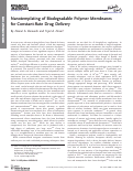 Cover page: Nanotemplating of Biodegradable Polymer Membranes for Constant‐Rate Drug Delivery