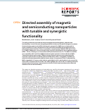 Cover page: Directed assembly of magnetic and semiconducting nanoparticles with tunable and synergistic functionality.