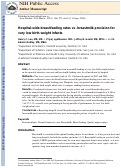 Cover page: Hospital‐wide breastfeeding rates vs. breastmilk provision for very‐low‐birth‐weight infants