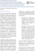 Cover page: The Relationship between the EEOC’s Decision that Title VII Prohibits Discrimination Based on Gender Identity and the Enforcement of Executive Order 11246