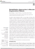 Cover page: Rehabilitation Approaches in Macular Degeneration Patients.