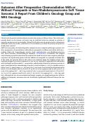 Cover page: Outcomes After Preoperative Chemoradiation With or Without Pazopanib in Non-Rhabdomyosarcoma Soft Tissue Sarcoma: A Report From Childrens Oncology Group and NRG Oncology.