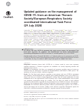 Cover page: Updated guidance on the management of COVID-19: from an American Thoracic Society/European Respiratory Society coordinated International Task Force (29 July 2020)