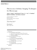 Cover page: Chapter 14 Fluorescence Lifetime Imaging Techniques for Microscopy