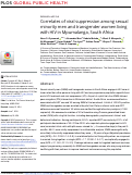 Cover page: Correlates of viral suppression among sexual minority men and transgender women living with HIV in Mpumalanga, South Africa