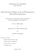 Cover page: Athermal Laser Designs on Si and Heterogeneous III-V/Si3N4 Integration