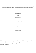 Cover page: The Emergence of a Finance Culture in American Households, 1989-2007