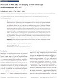 Cover page: Potential of PET-MRI for imaging of non-oncologic musculoskeletal disease