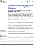 Cover page: Spatiotemporal mosaic self-patterning of pluripotent stem cells using CRISPR interference