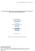 Cover page: Does the spatial distribution of social ties impact neighborhood and city attachment? Differentials among urban/rural contexts