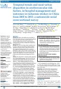 Cover page: Temporal trends and rural–urban disparities in cerebrovascular risk factors, in-hospital management and outcomes in ischaemic strokes in China from 2005 to 2015: a nationwide serial cross-sectional survey