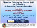 Cover page: Plausible Futures for Electric Grid Architecture - A Scenario Planning Exercise