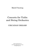 Cover page: Concerto for Violin and String Orchestra - Circadian Dreams