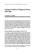 Cover page: Change in Ojibwa (Chippewa) Dress, 1820–1980