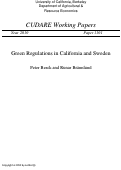 Cover page: Green regulations in Califorina and Sweden