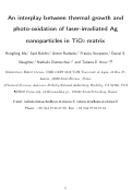 Cover page: Laser-Generated Ag Nanoparticles in Mesoporous TiO2 Films: Formation Processes and Modeling-Based Size Prediction