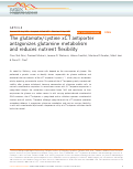 Cover page: The glutamate/cystine xCT antiporter antagonizes glutamine metabolism and reduces nutrient flexibility