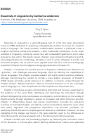 Cover page: Review of Essentials of Linguistics