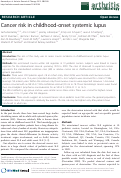 Cover page: Cancer risk in childhood-onset systemic lupus.