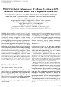 Cover page: TRAF6-Mediated Inflammatory Cytokines Secretion in LPS-induced Colorectal Cancer Cells Is Regulated by miR-140