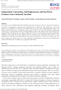 Cover page of Independent Contracting, Self-Employment, and Gig Work: Evidence from California Tax Data