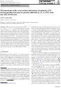 Cover page: Measurement of the cross-section and charge asymmetry of W bosons produced in proton–proton collisions at s=8TeV with the ATLAS detector