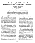 Cover page: The Concept of "Coalition" in Organization Theory and Research